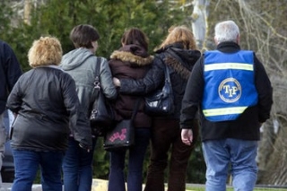 Photo of a family walking